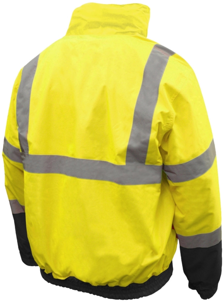 RADIANS SJ110B-3ZGS-M BOMBER JACKET CLASS-3 LIME GREEN HI-VIS 2-IN-1 ...